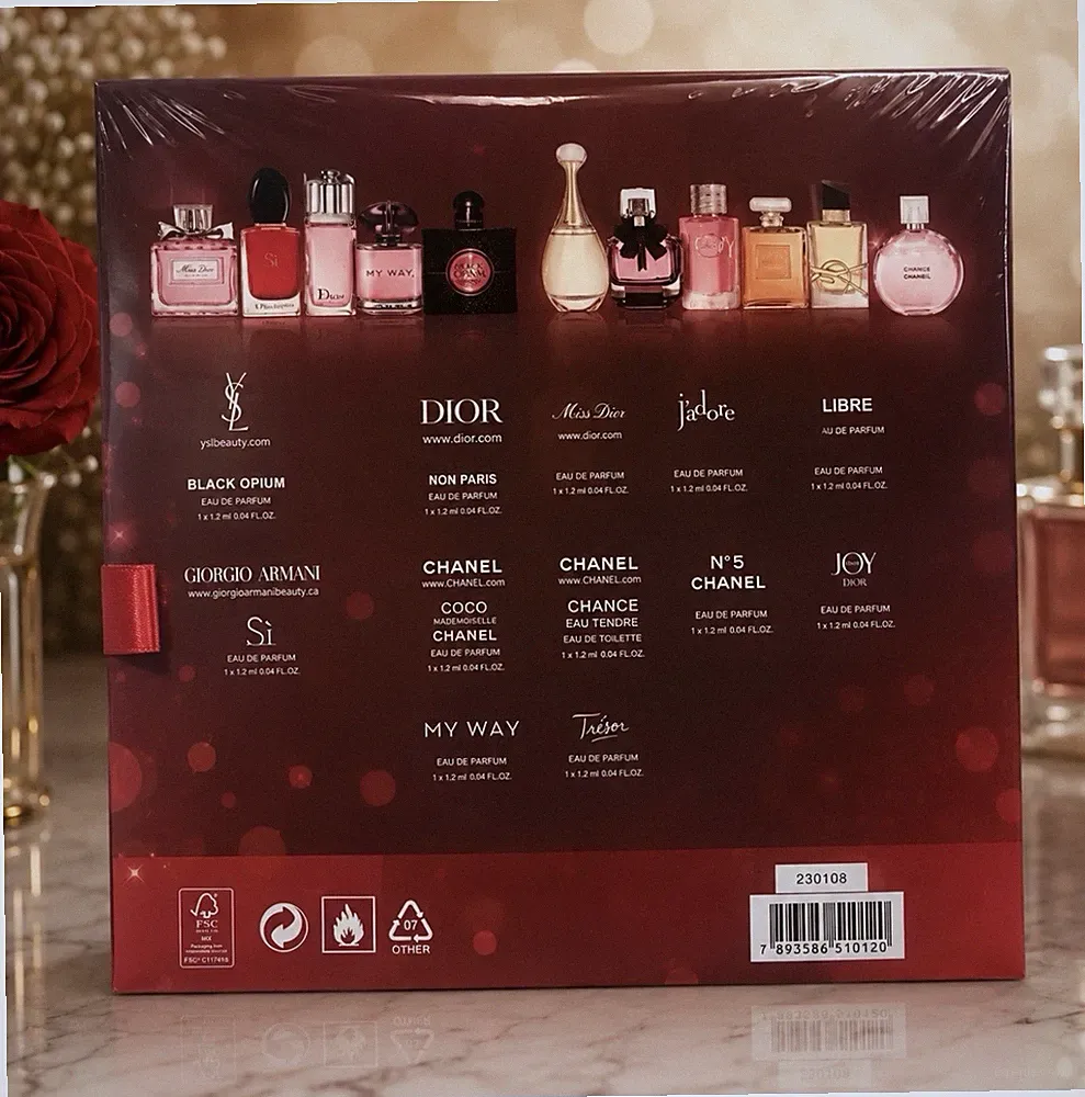 Fragrance Favorites Discovery Gift Set for Her 12 Spray Samples 0.04 fl oz