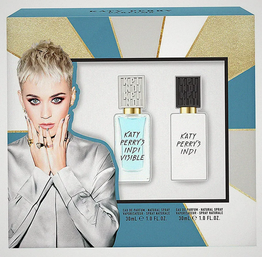 Katy Perry 2 Perfume Gift Set - Natural Sprays INDIVISIBLE & INDI 1 oz Each