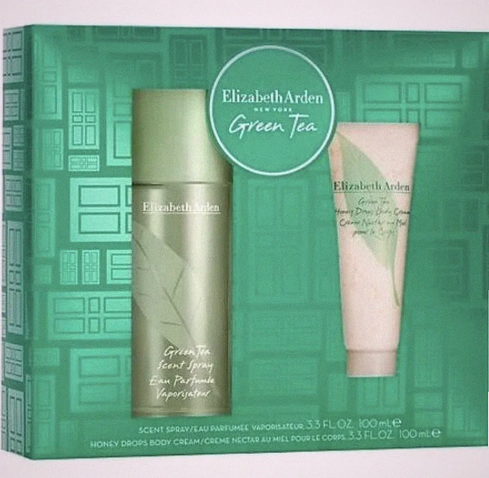 New Elizabeth Arden Green Tea Womens 2 Piece Gift Set Perfume Body Cream 3.3 oz