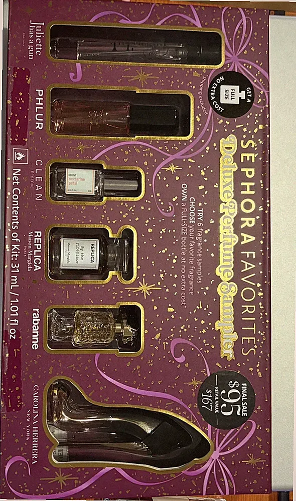 Sephora Favorites Deluxe Mini Perfume Sampler Set 6pc Gift NO CERTIFICATE NIB